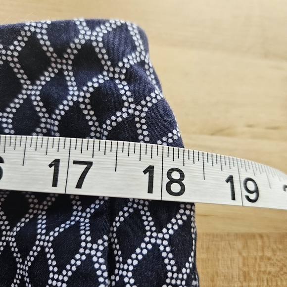 Donna Ricco Womens Pants Size 14 Blue White Slant Pockets Mid Rise - Picture 6 of 10